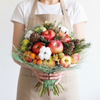 Букет яблок на Новый год
